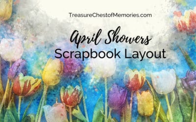 April Showers Scrapbook Layout