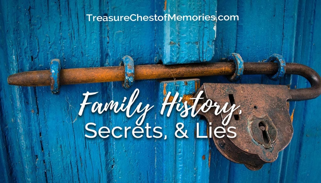 Graphic for Family History Secrets and LIes with an antique lock on a door