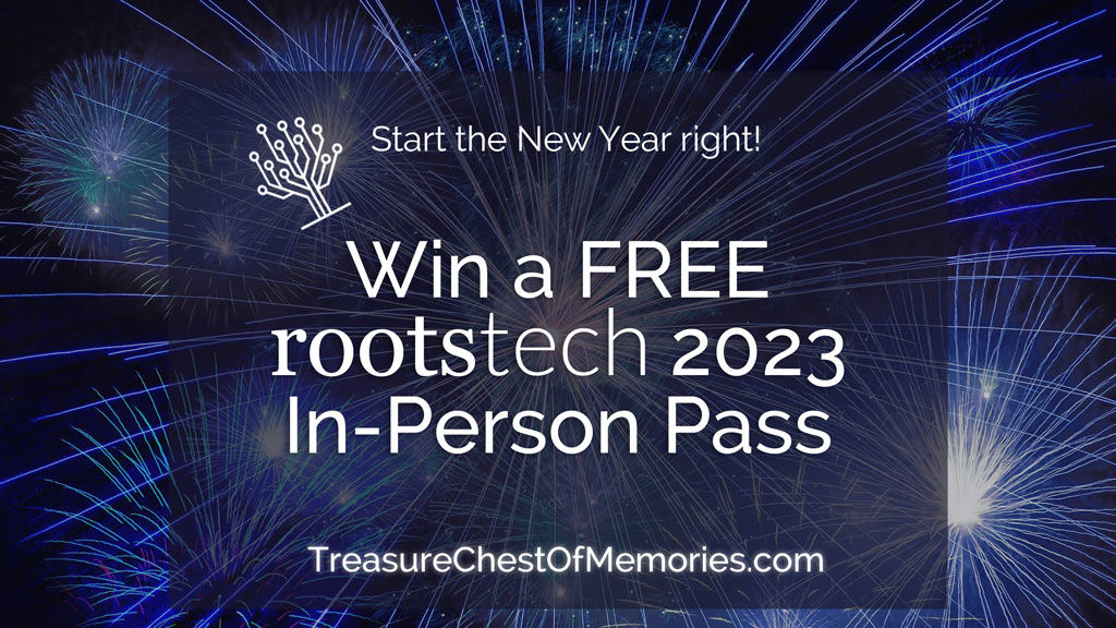 Rootstech 2023 free Pass giveaway with fireworks in the background